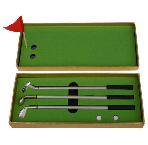 Mini Golf Clubs Models Ball Pen Golf Balls Flag Set