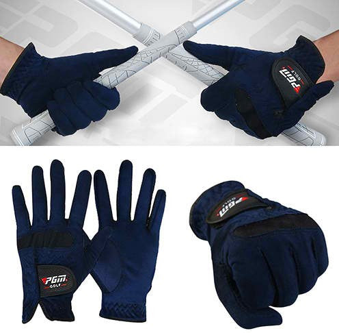 Dark Blue Micro Fiber Wearable Left Right Golf Glove